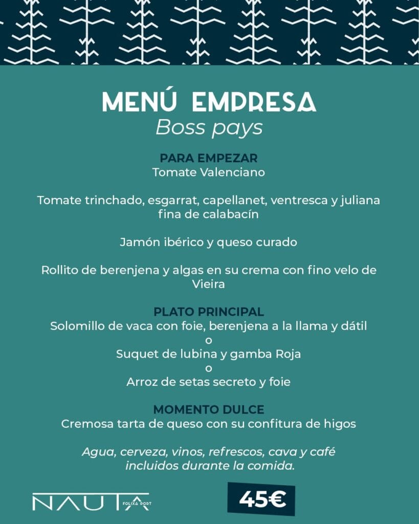 Discover our company menus - Nautaport